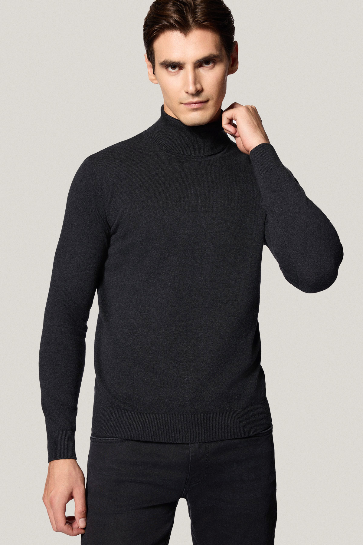 Golf Ciemnoszary Bawełniany PM5