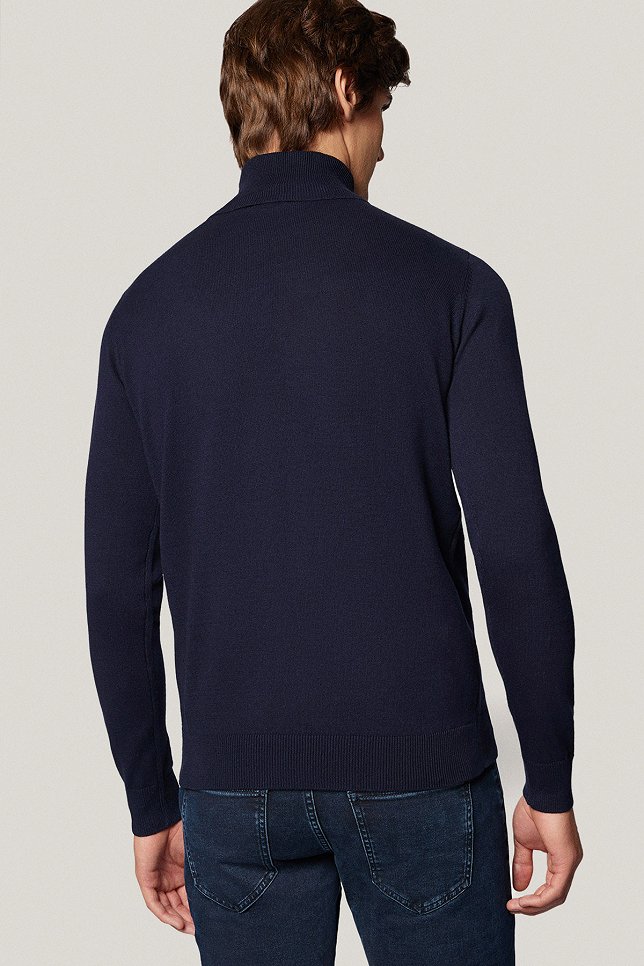 Golf Ciemnogranatowy Bawełniany PM5