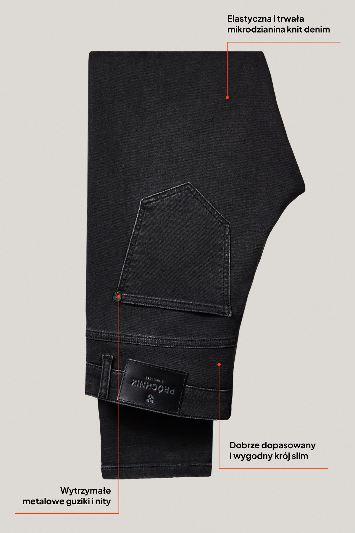 Jeansy Czarne Slim Fit PM9