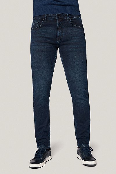 Jeansy Ciemnogranatowe Slim Fit PM7