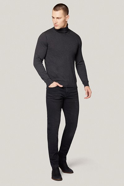 Jeansy Czarne Slim Fit PM7