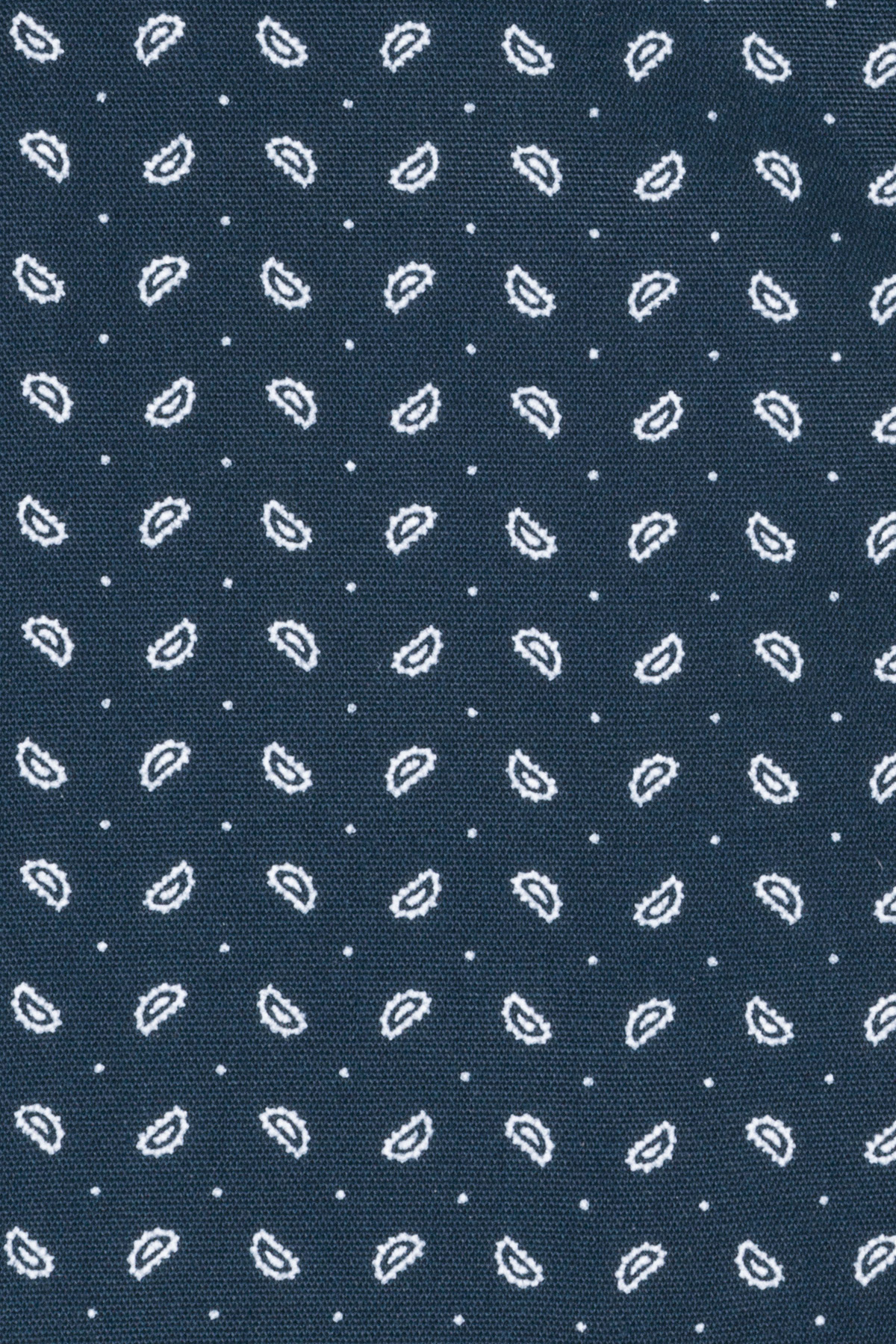 Koszula Granatowa z Bawełny z Długim Rękawem Paisley PM14