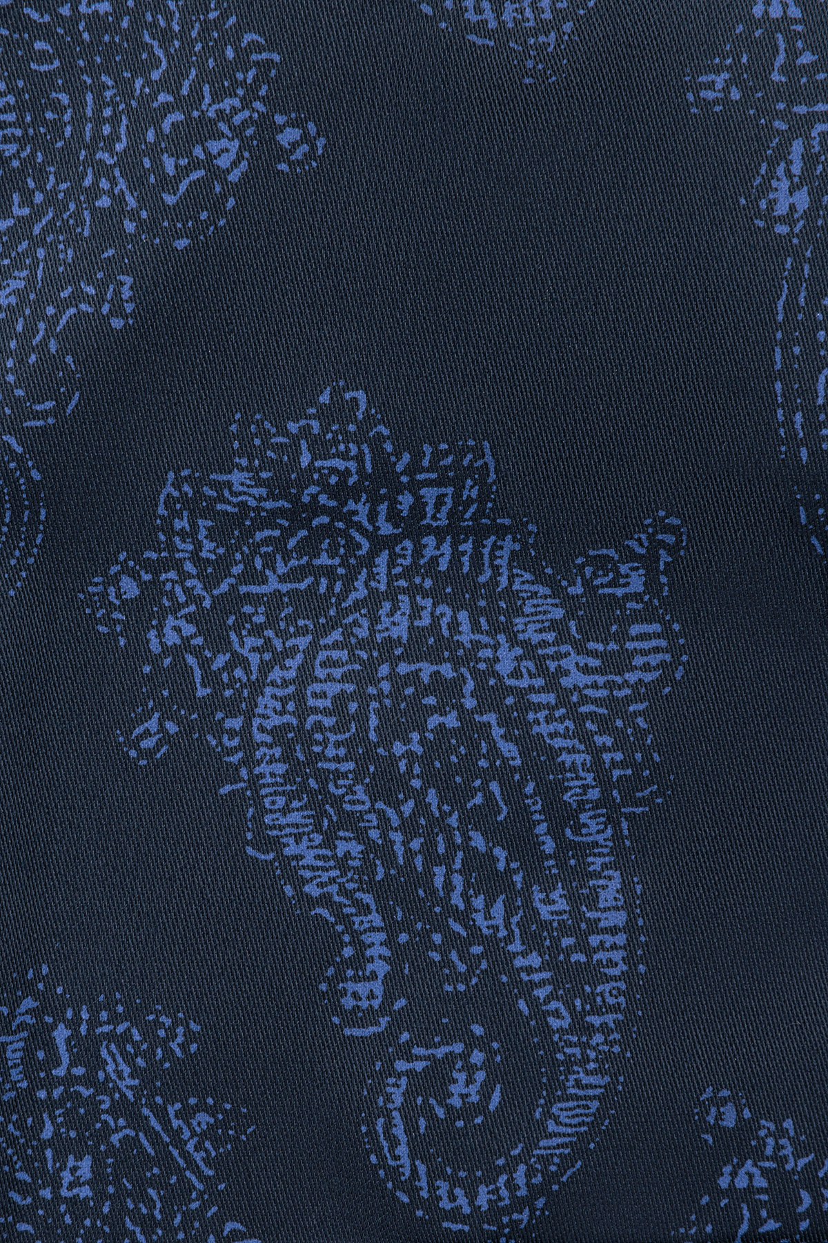 Koszula Ciemnogranatowa z Bawełny z Długim Rękawem Paisley PM21