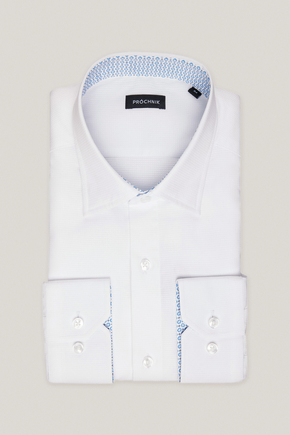 Koszula Biała z Bawełny z Długim Rękawem PM22