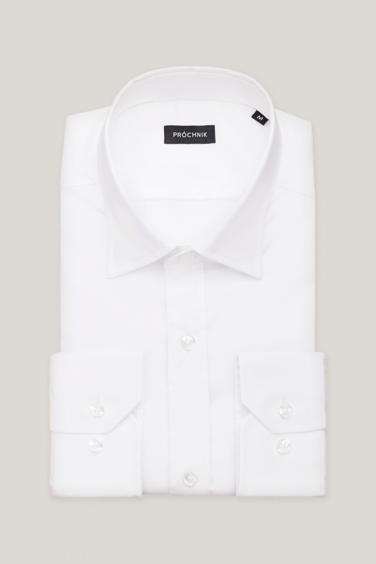 Koszula Biała z Bawełny z Długim Rękawem PM23