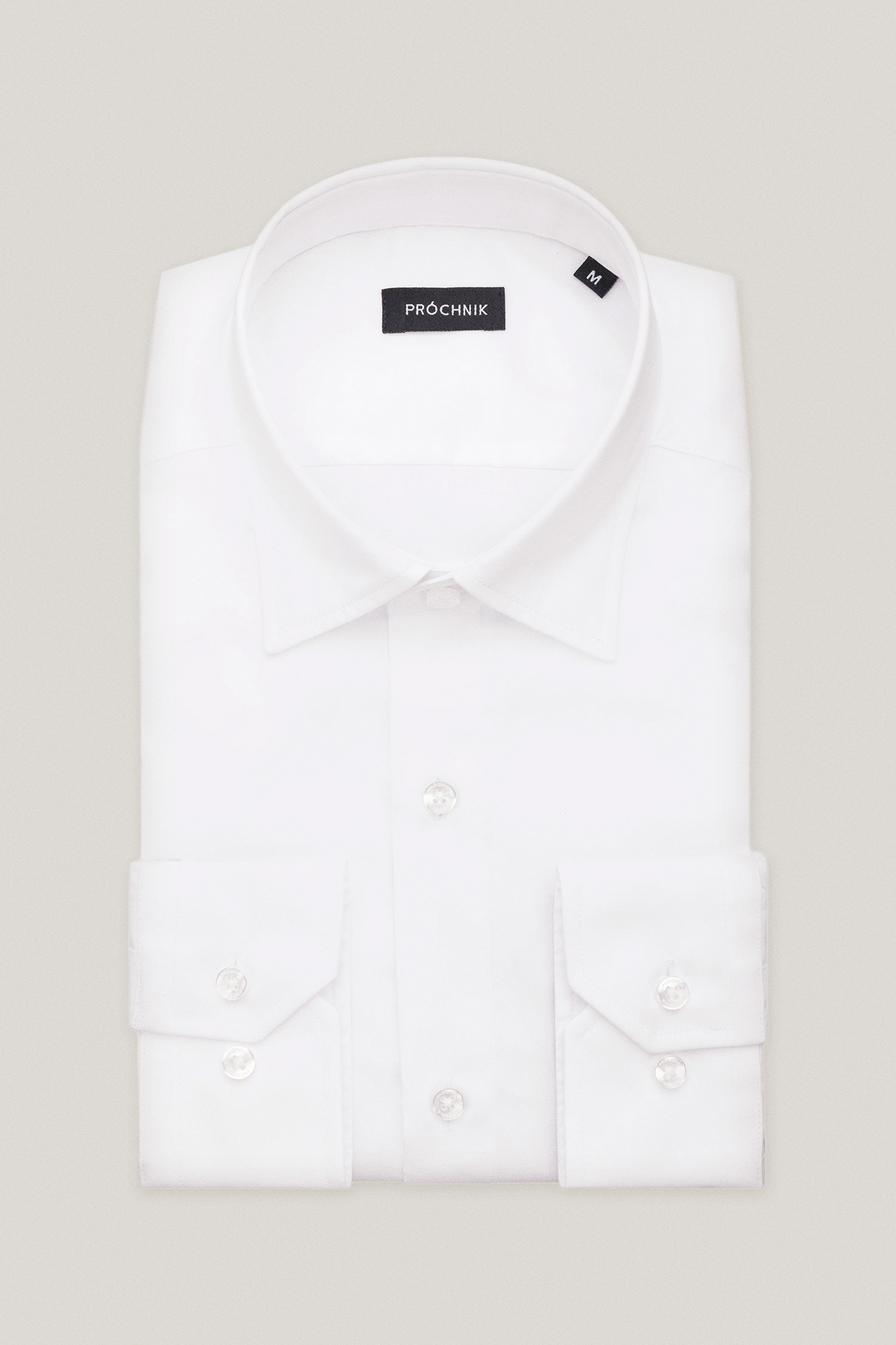 Koszula Biała z Bawełny z Długim Rękawem PM24