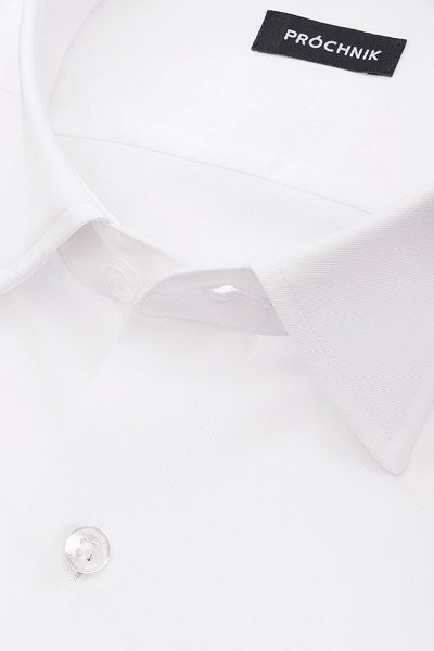 Koszula Biała z Bawełny z Długim Rękawem PM24