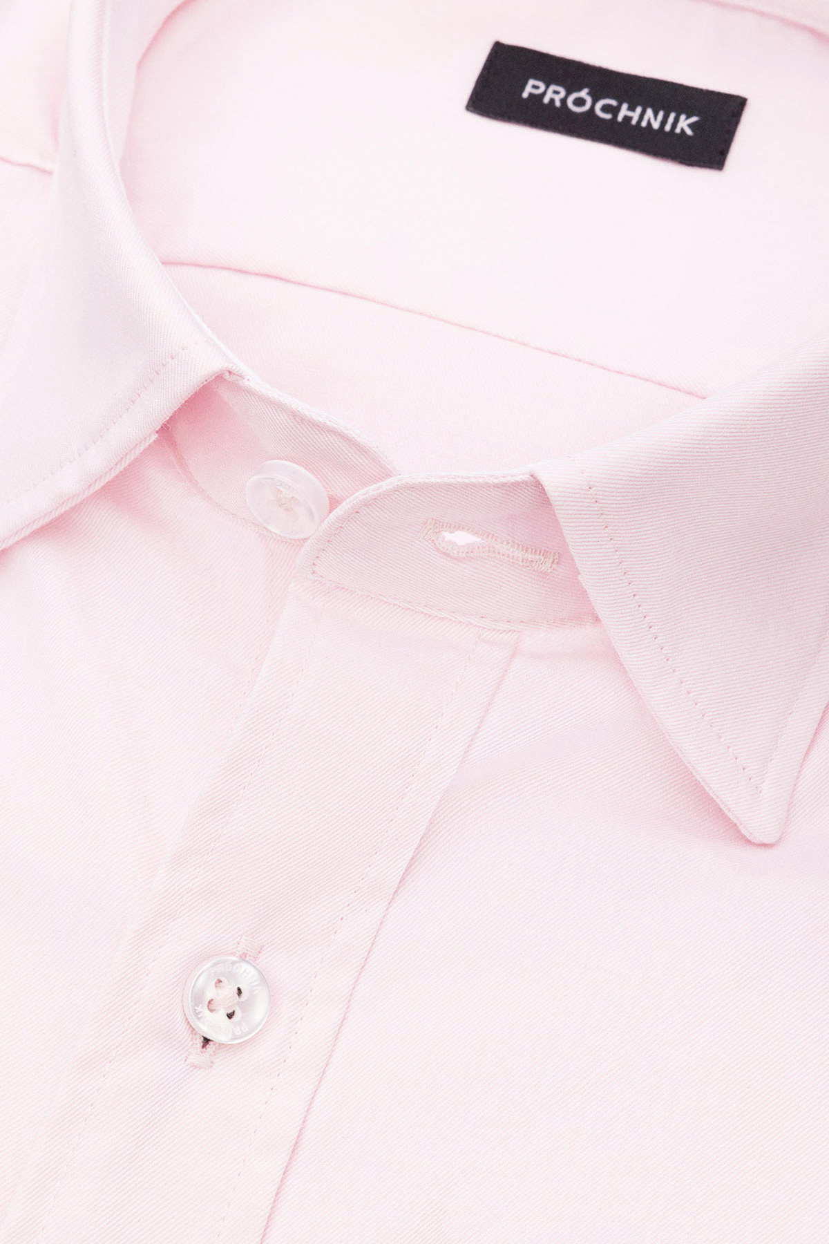 Koszula Jasnoróżowa z Bawełny z Długim Rękawem PM25