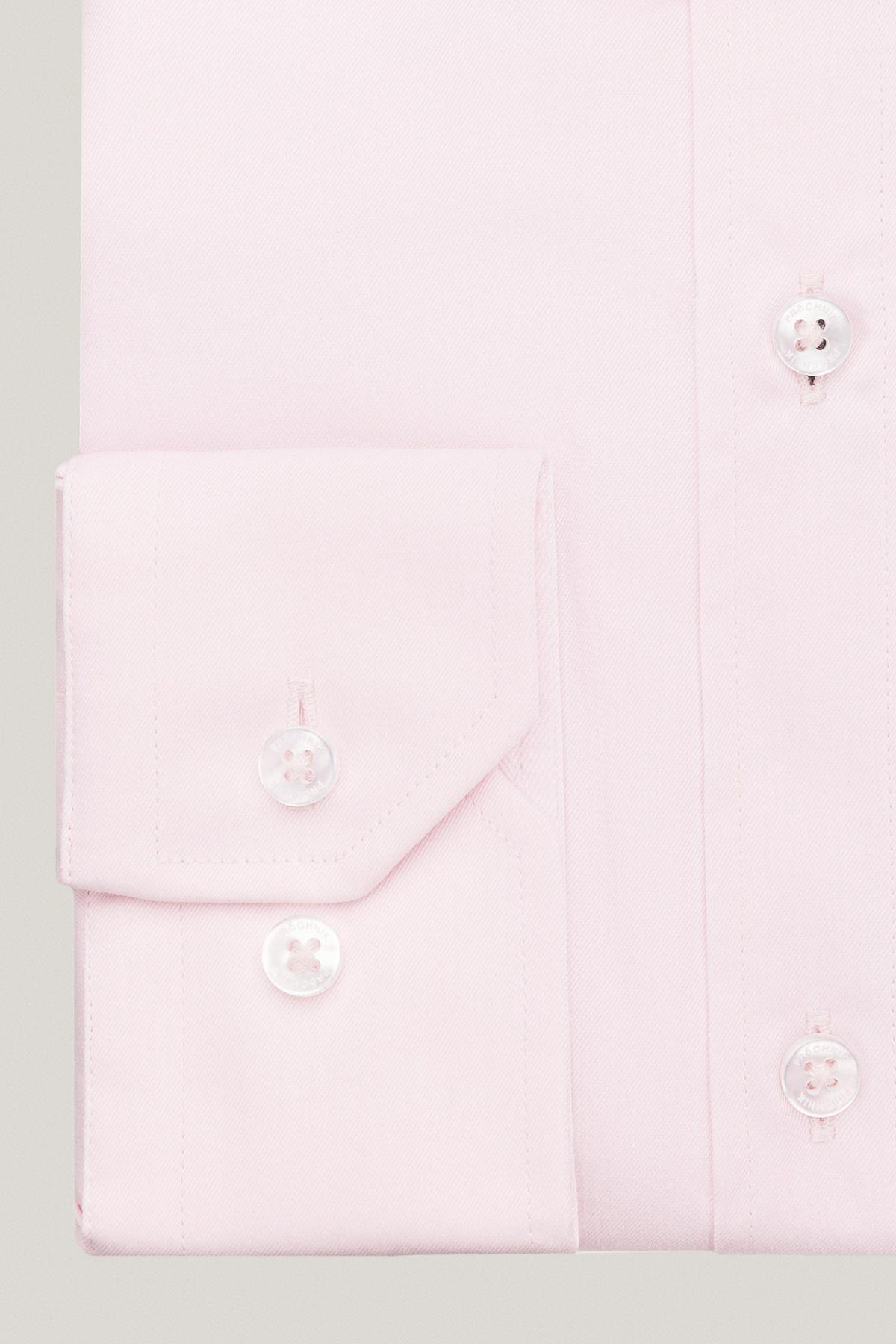 Koszula Jasnoróżowa z Bawełny z Długim Rękawem PM25