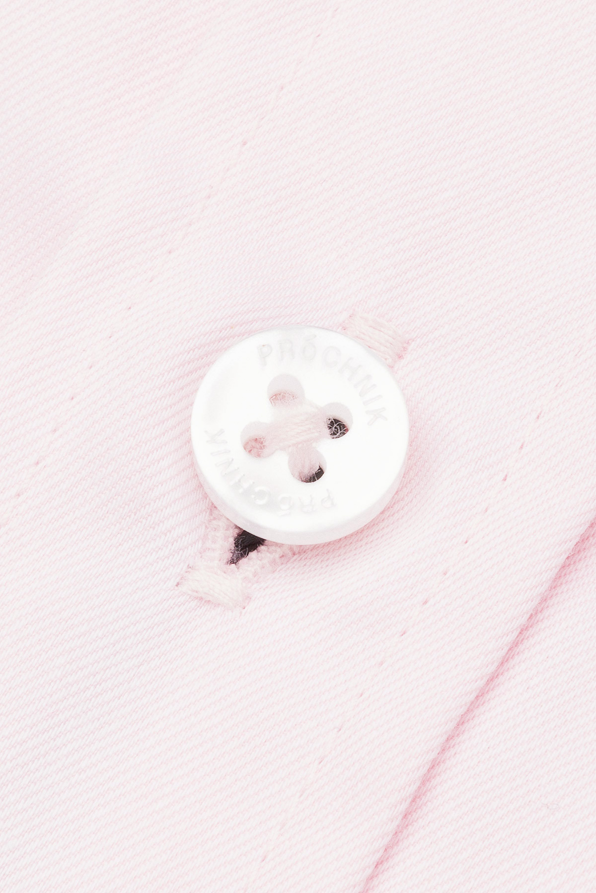 Koszula Jasnoróżowa z Bawełny z Długim Rękawem PM25