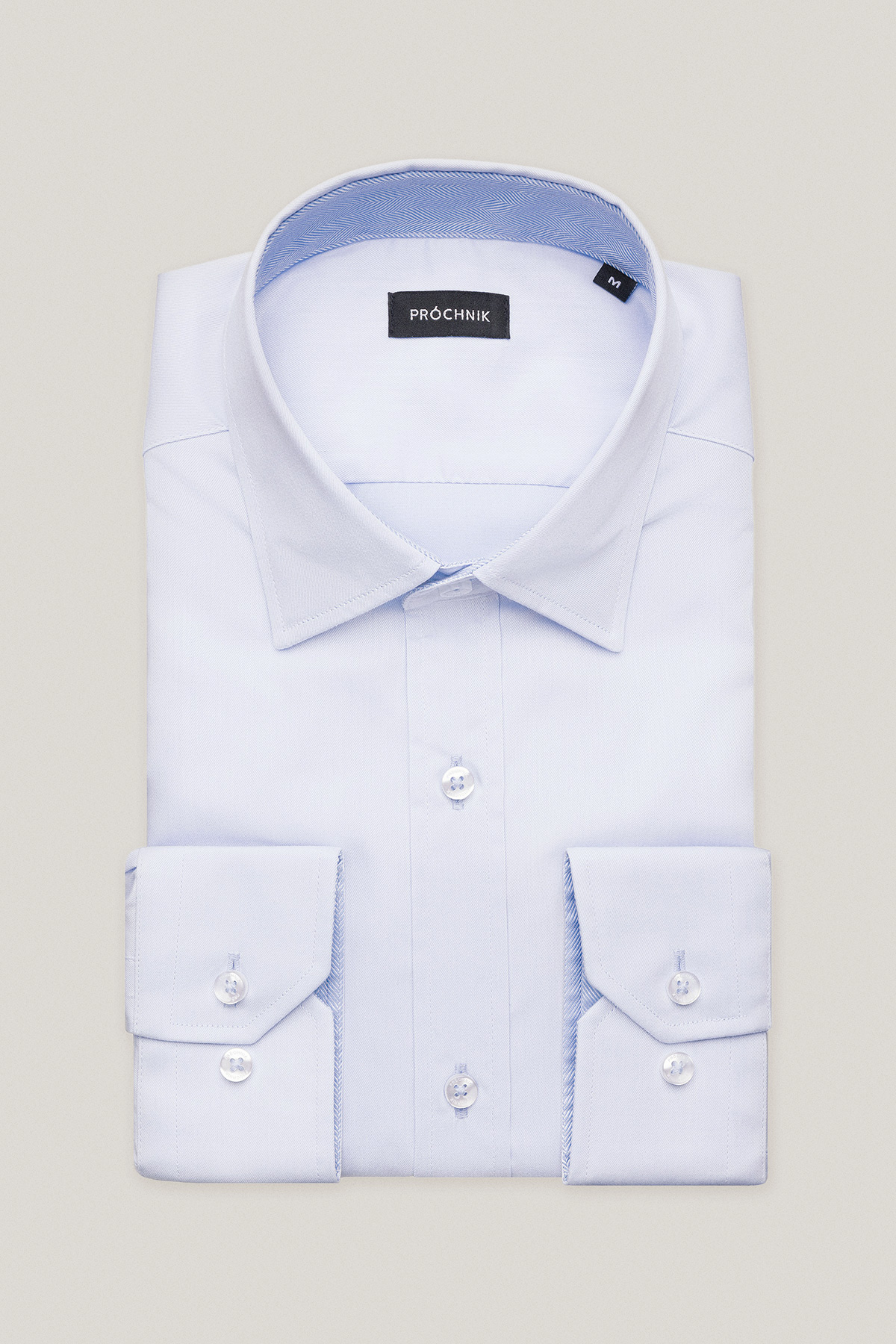 Koszula Błękitna z Bawełny z Długim Rękawem PM26