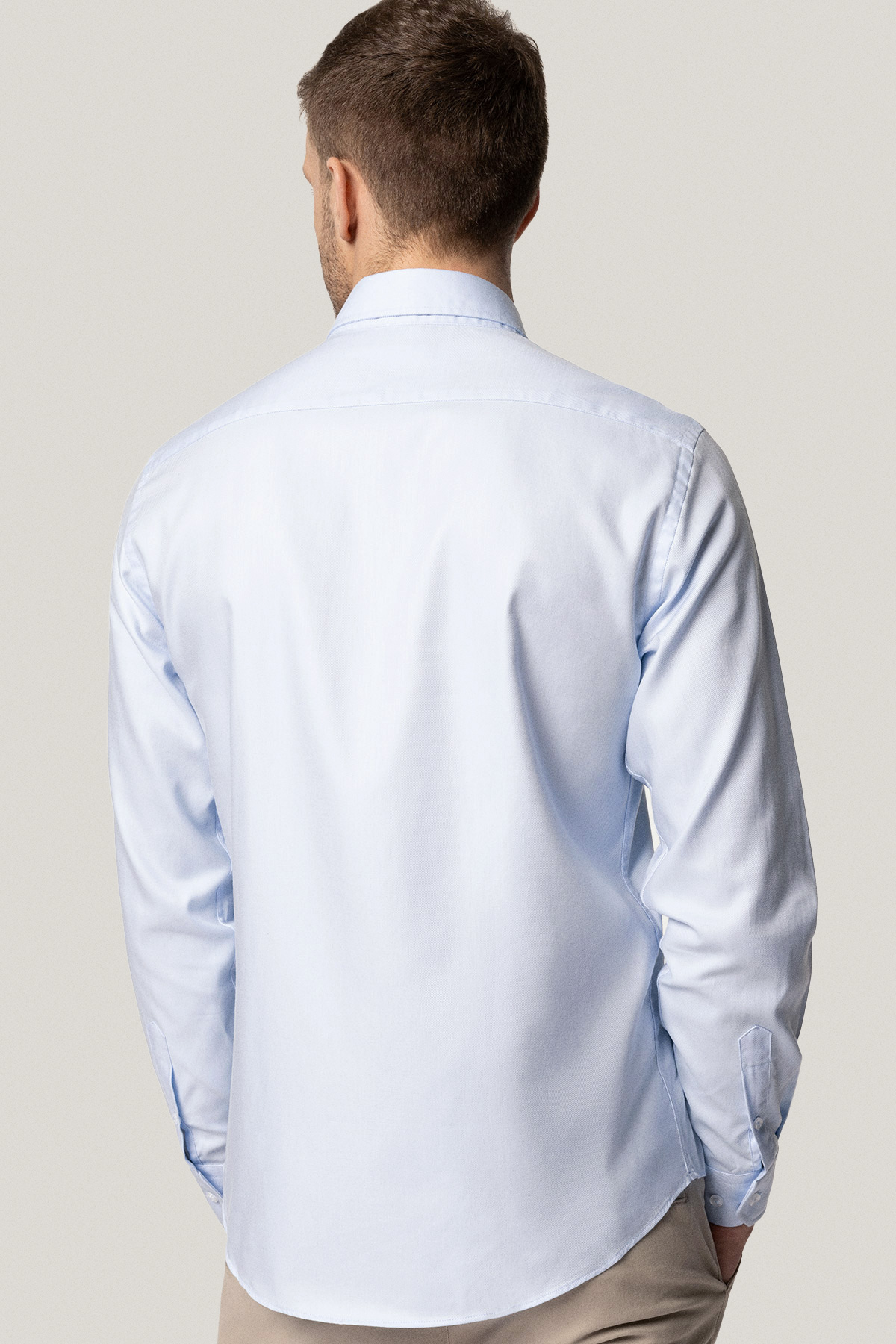 Koszula Błękitna z Bawełny z Długim Rękawem PM29