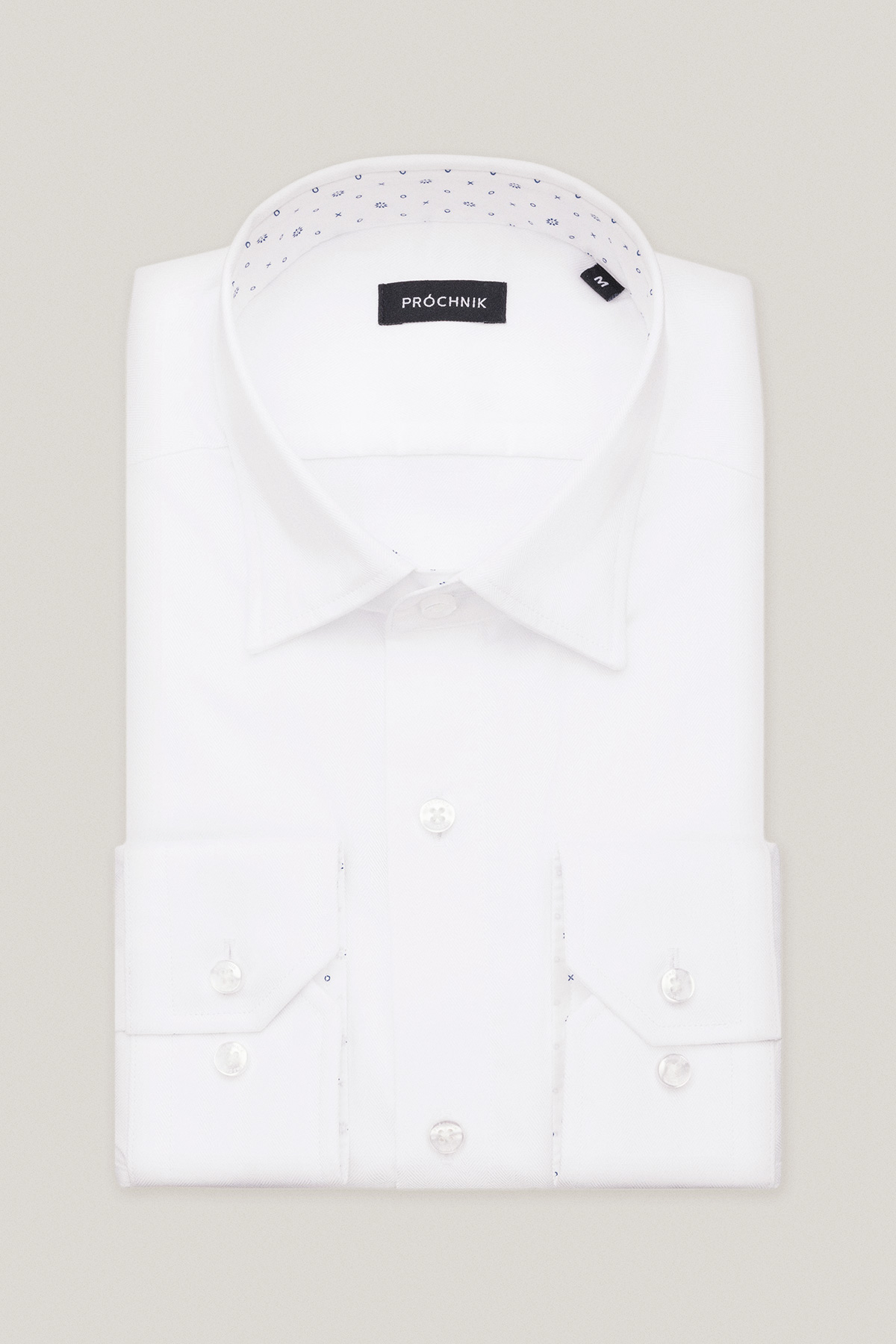 Koszula Biała z Bawełny z Długim Rękawem PM30