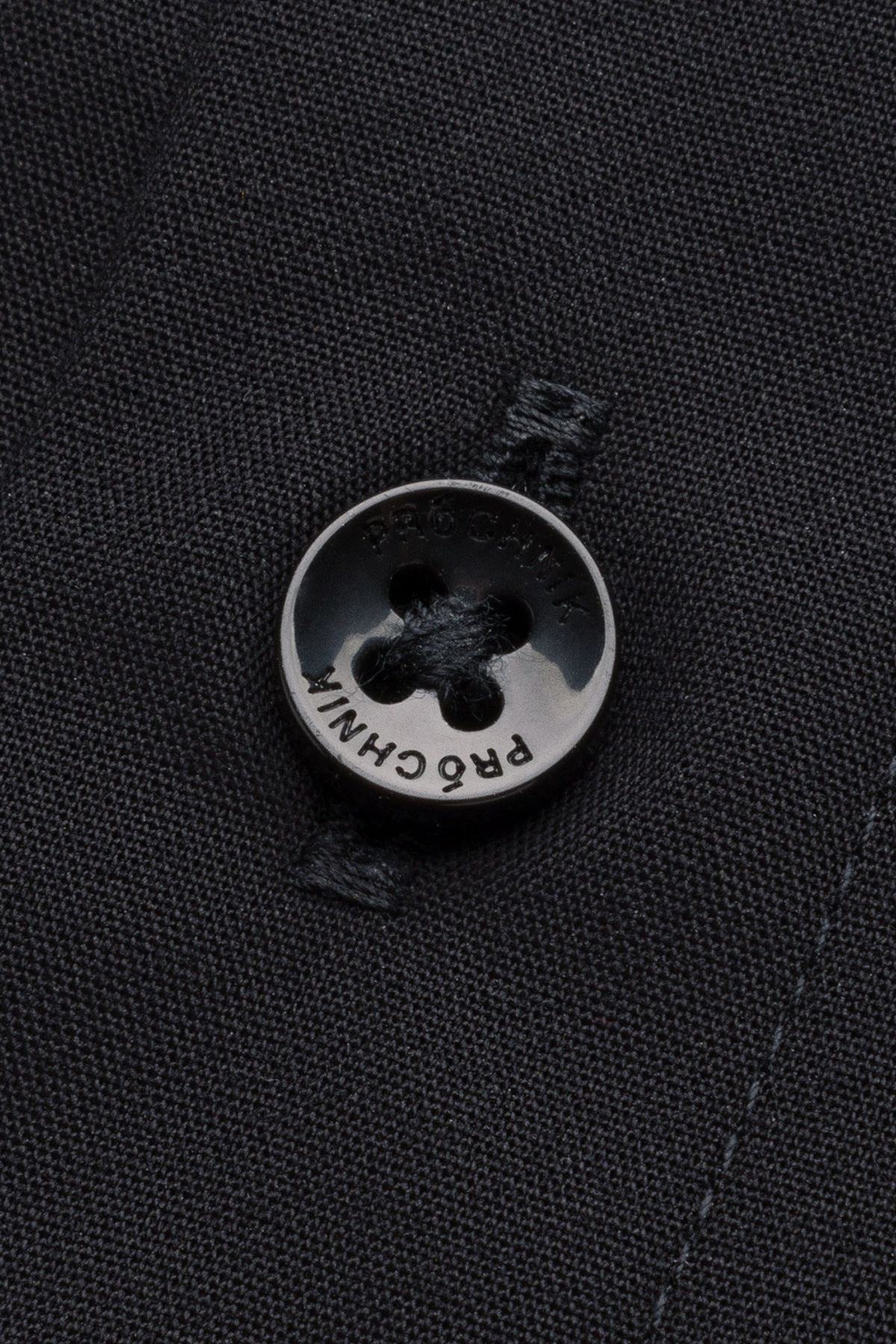 Koszula Czarna z Bawełny z Długim Rękawem PM34