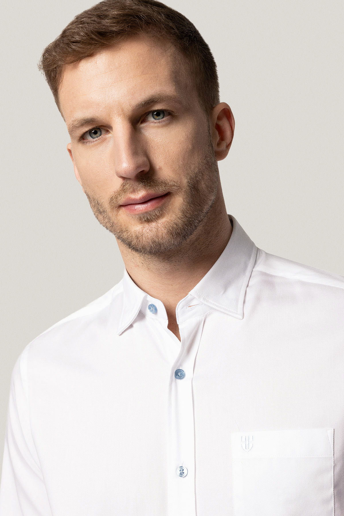 Koszula Biała z Bawełny z Długim Rękawem PM35