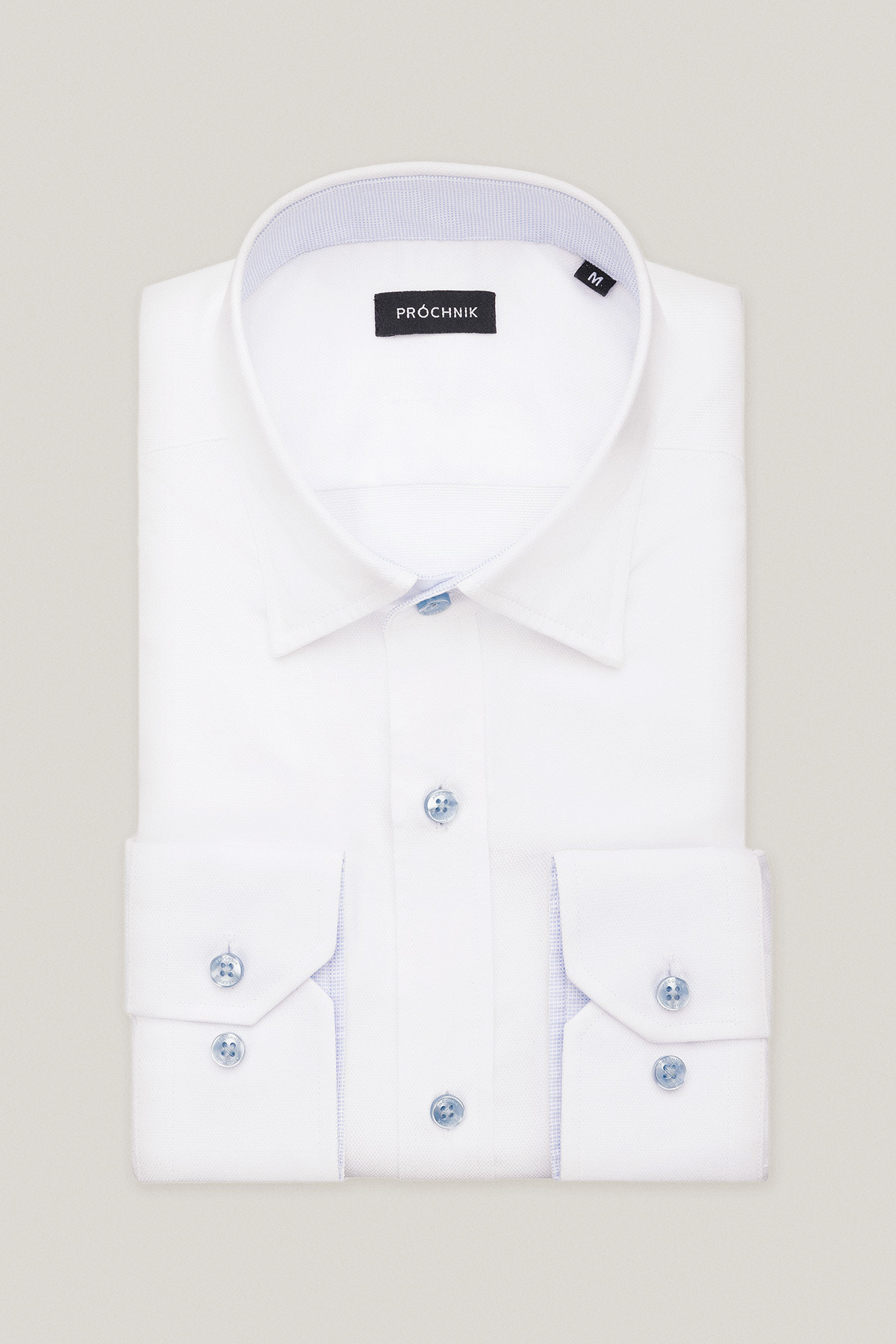 Koszula Biała z Bawełny z Długim Rękawem PM35