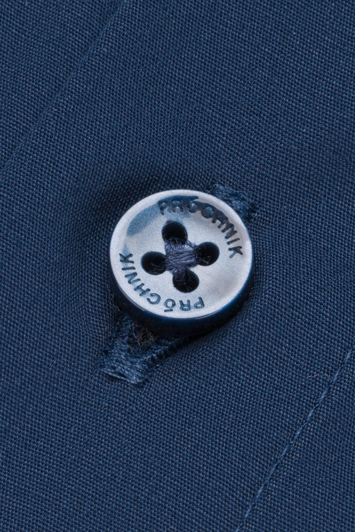 Koszula Granatowa z Bawełny z Długim Rękawem PM4