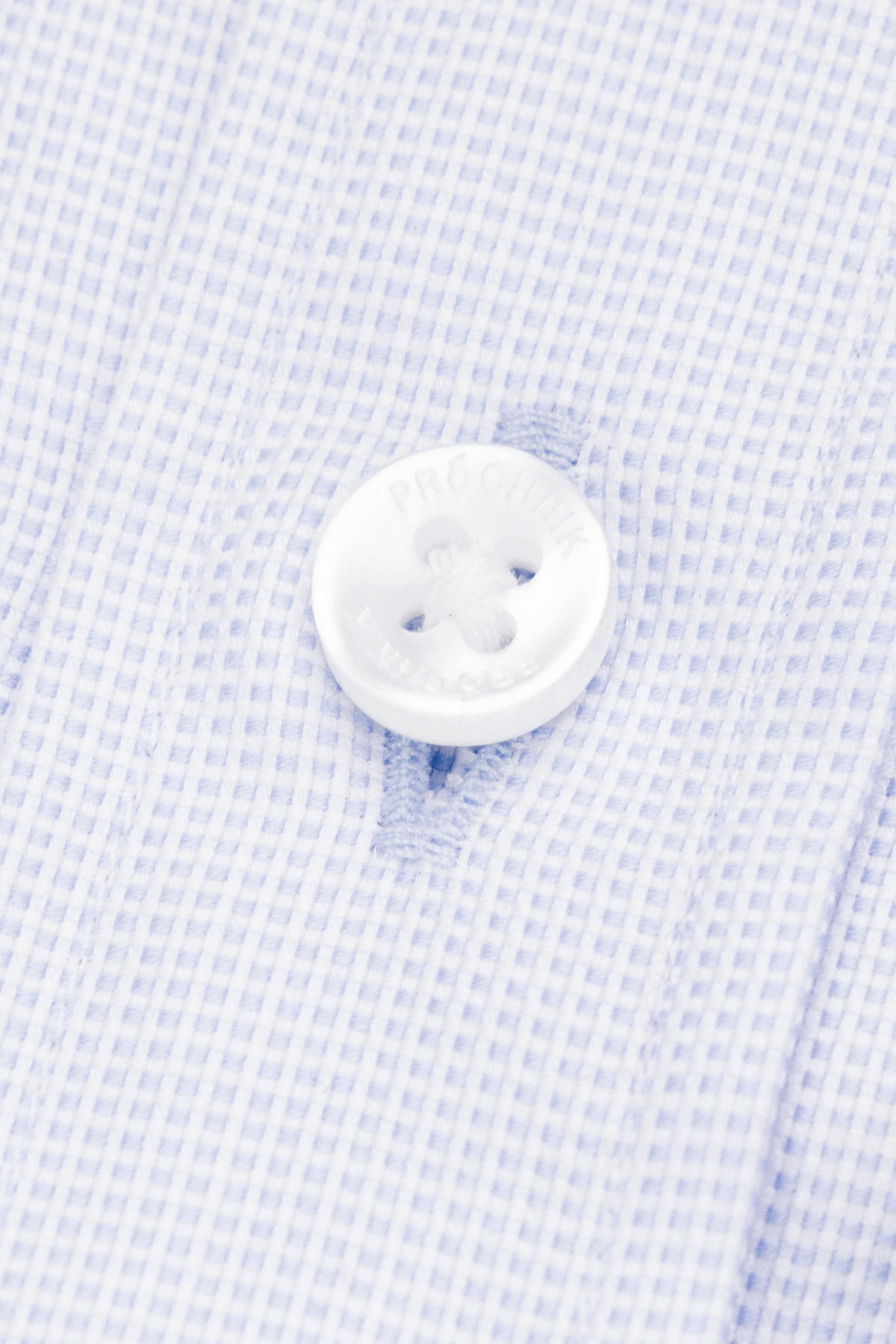 Koszula Błękitna z Bawełny z Długim Rękawem z Mikrowzorem PM36