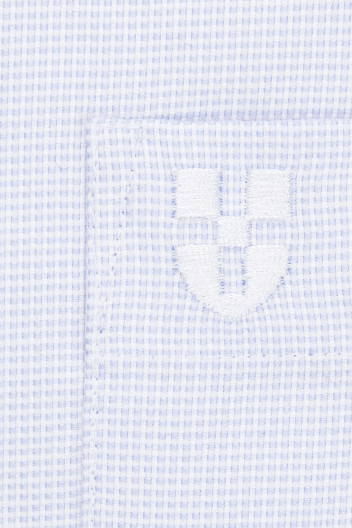 Koszula Błękitna z Bawełny z Długim Rękawem z Mikrowzorem PM36