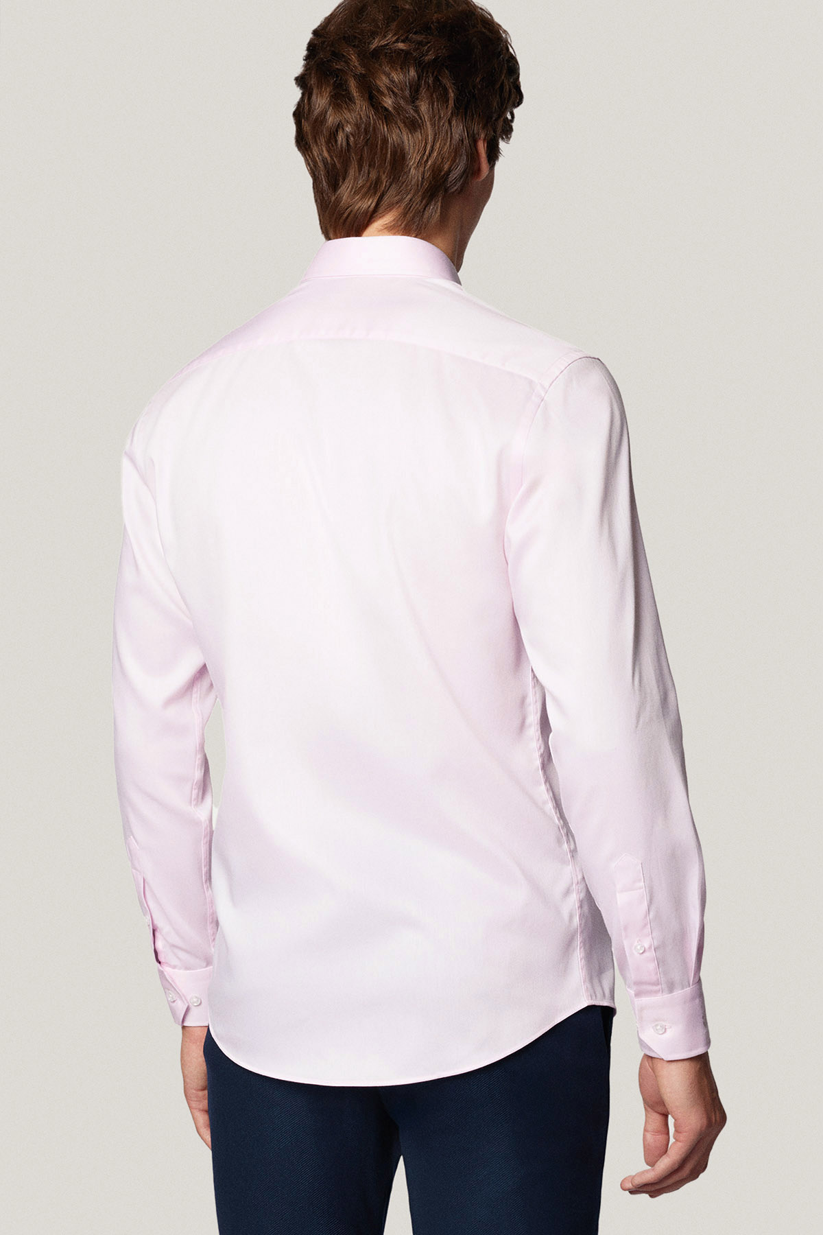 Koszula Różowa z Bawełny z Długim Rękawem PM39