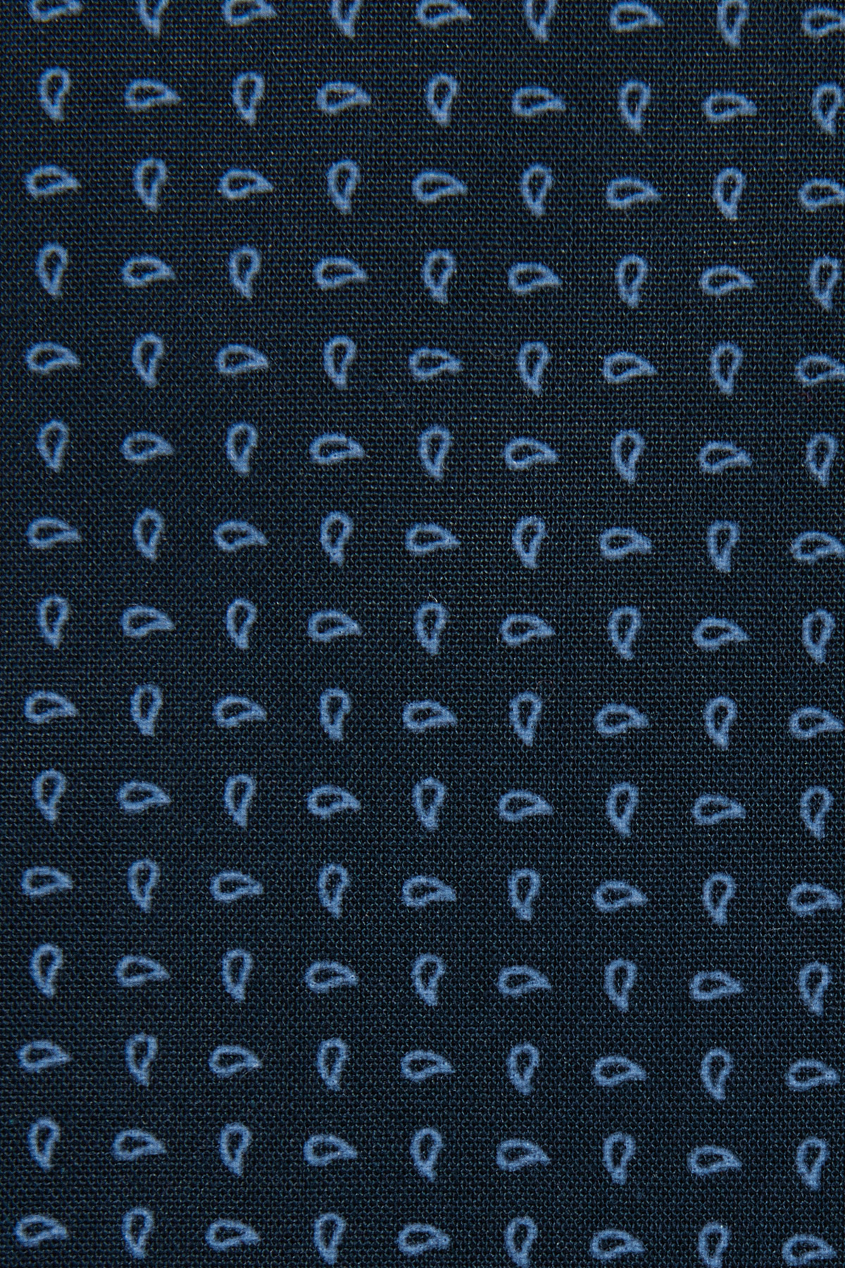 Koszula Granatowa z Bawełny z Długim Rękawem w Mikrowzór PM41