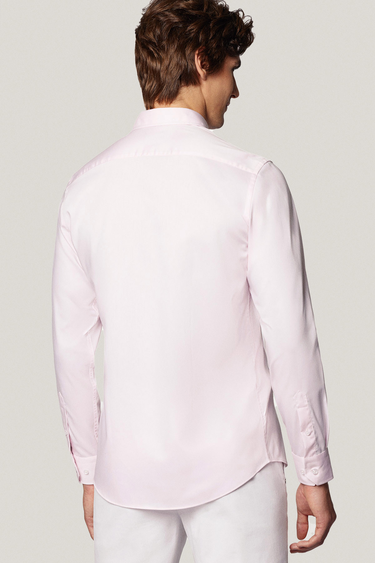 Koszula Różowa z Bawełny z Długim Rękawem PM46