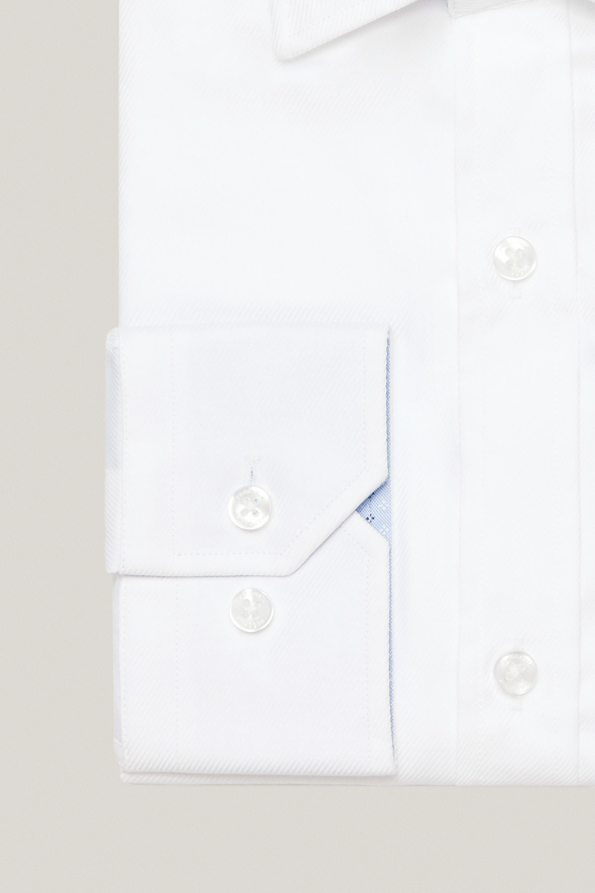 Koszula Biała z Bawełny z Długim Rękawem PM47