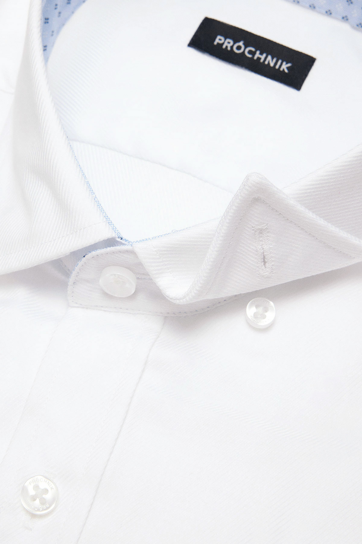 Koszula Biała z Bawełny z Długim Rękawem PM47