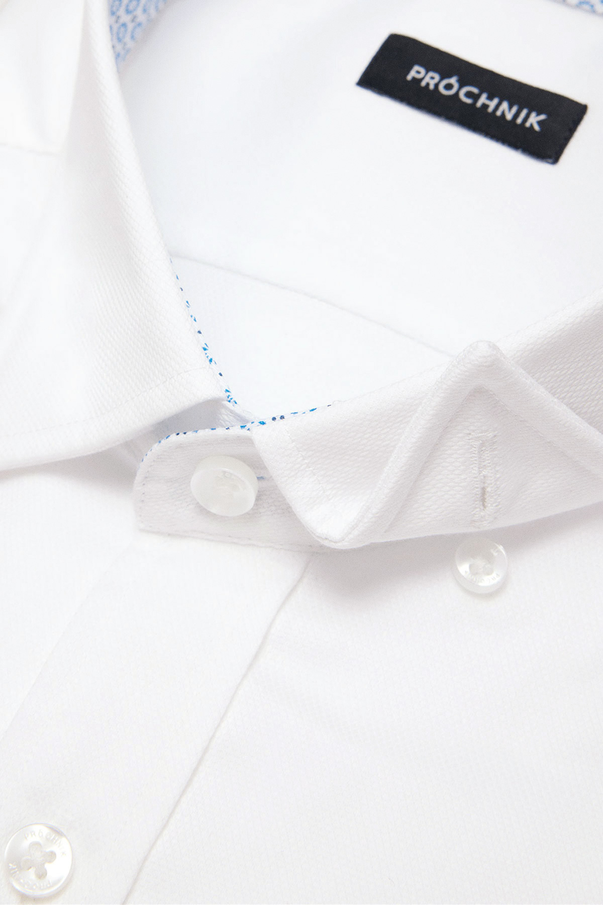 Koszula Biała z Bawełny z Długim Rękawem PM52