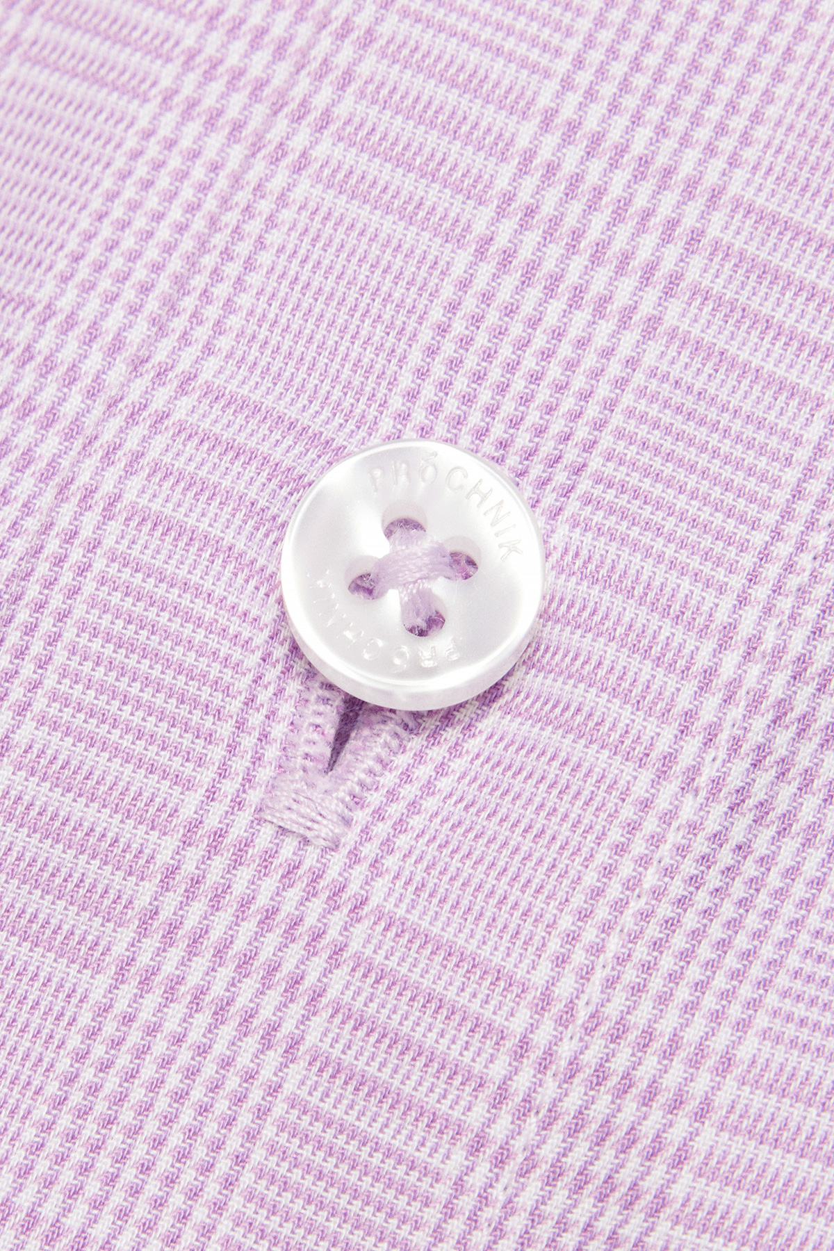 Koszula Wrzosowa z Bawełny z Długim Rękawem w Kratę PM54