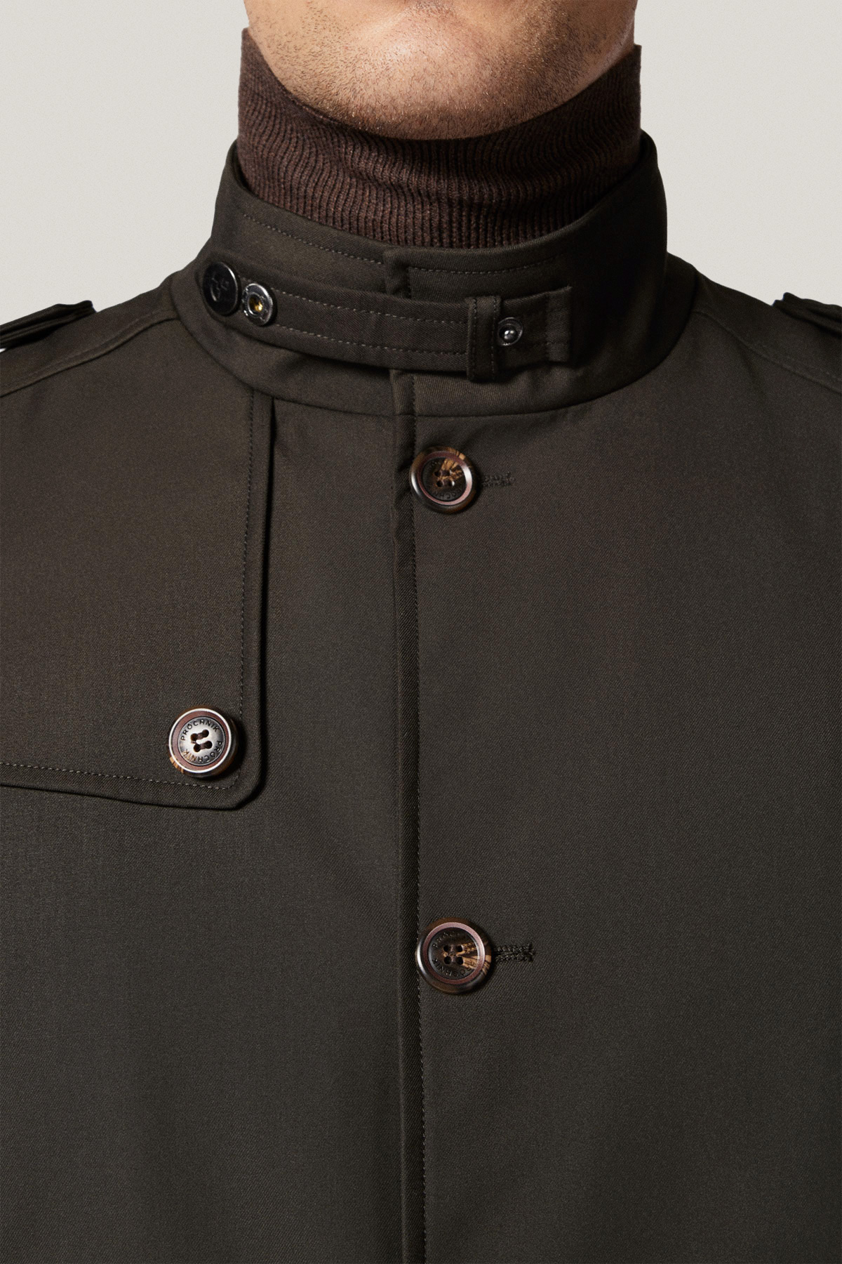 Płaszcz Przejściowy Zielony Jednorzędowy PM2