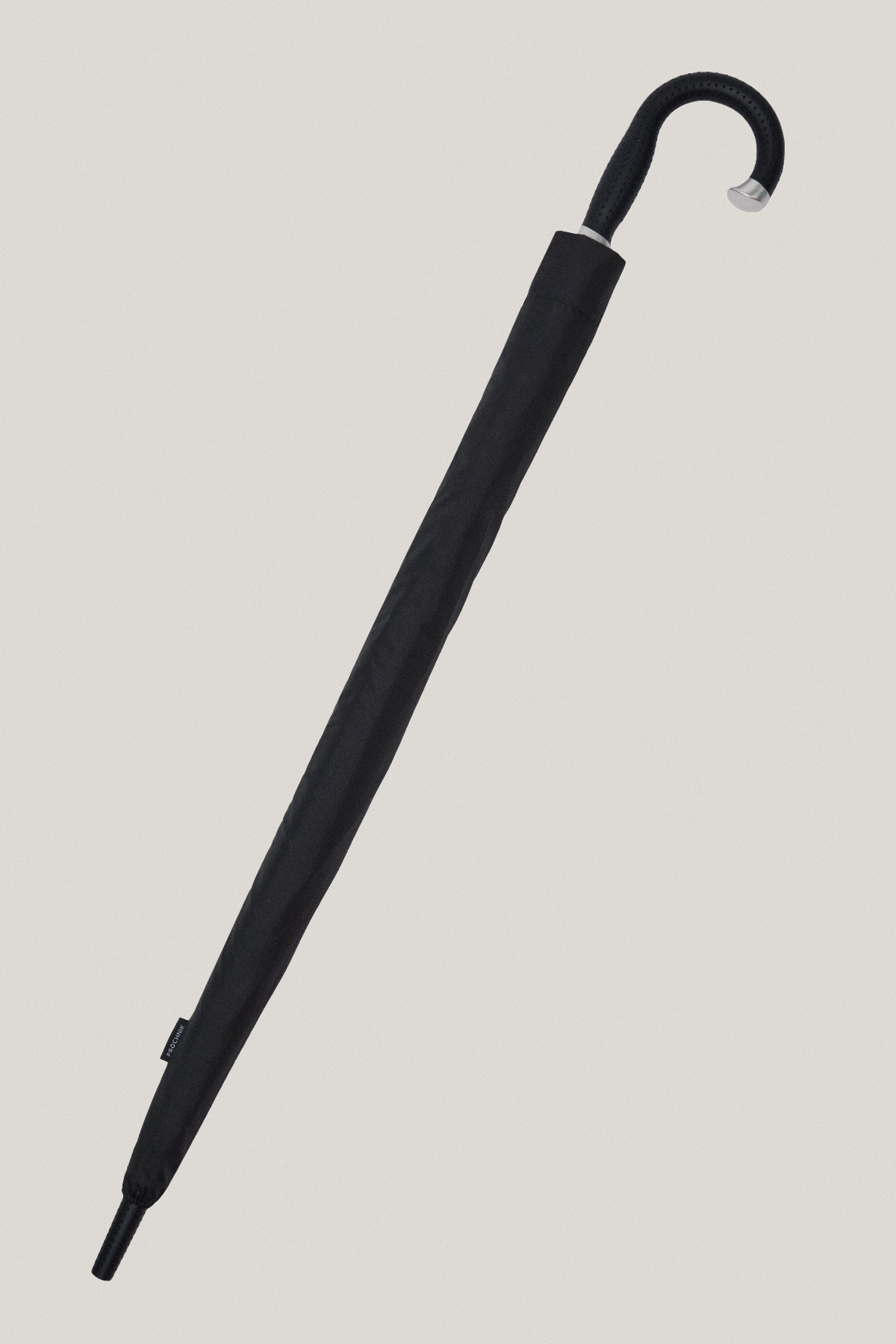 Czarny Duży Parasol ze Skórzaną Rączką PM3