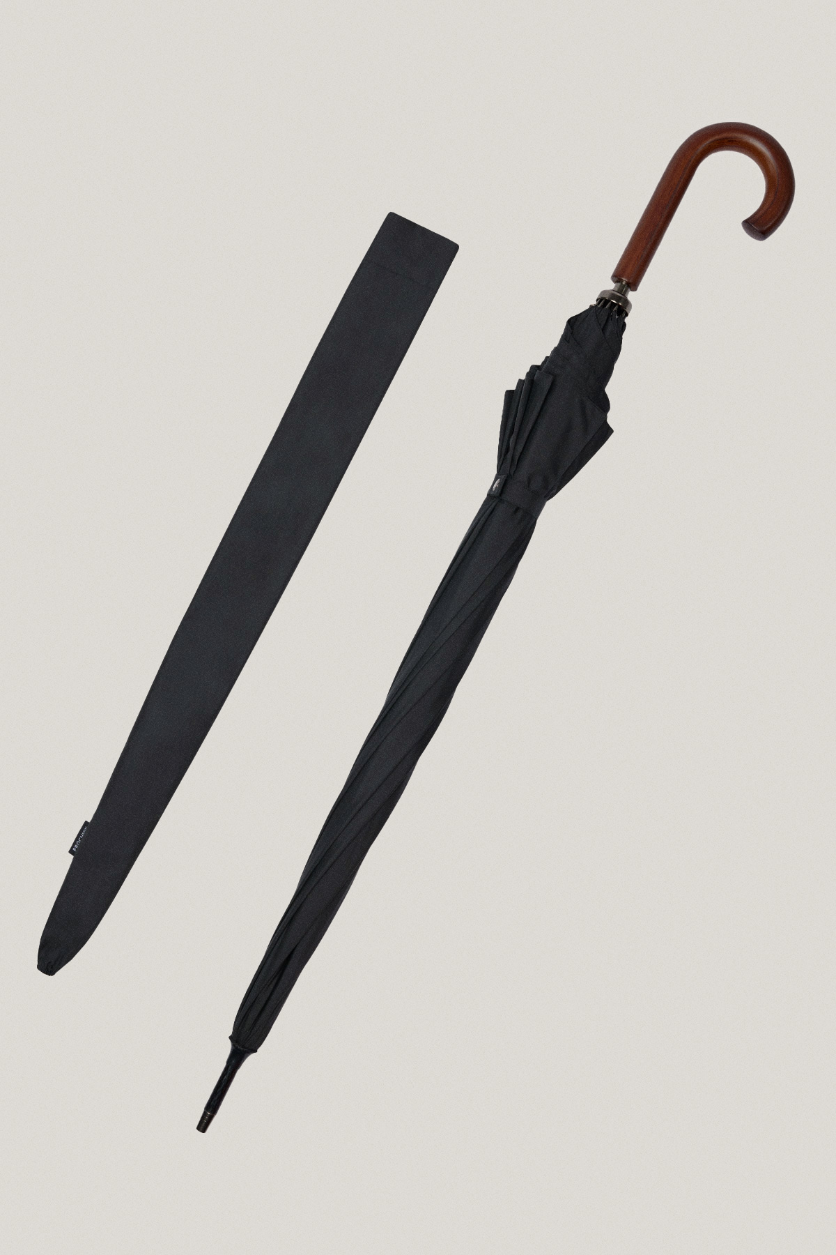 Parasol Duży Czarny Półautomatyczny PM2