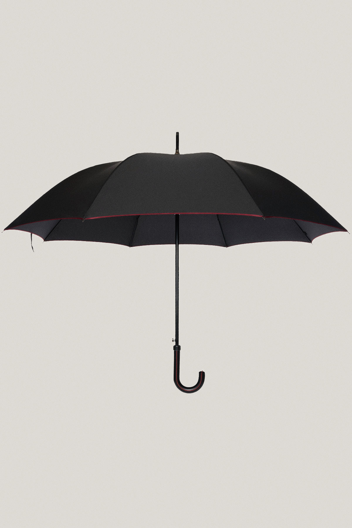 Parasol Duży Czarny z Bordową Lamówką PM4