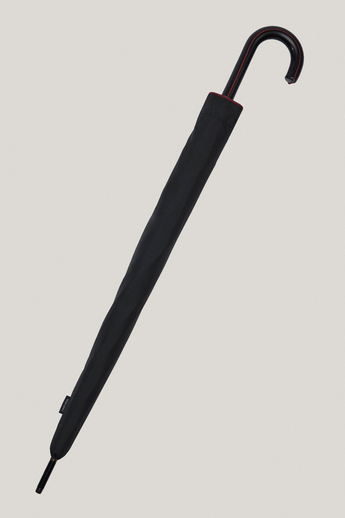 Parasol Duży Czarny z Bordową Lamówką PM4