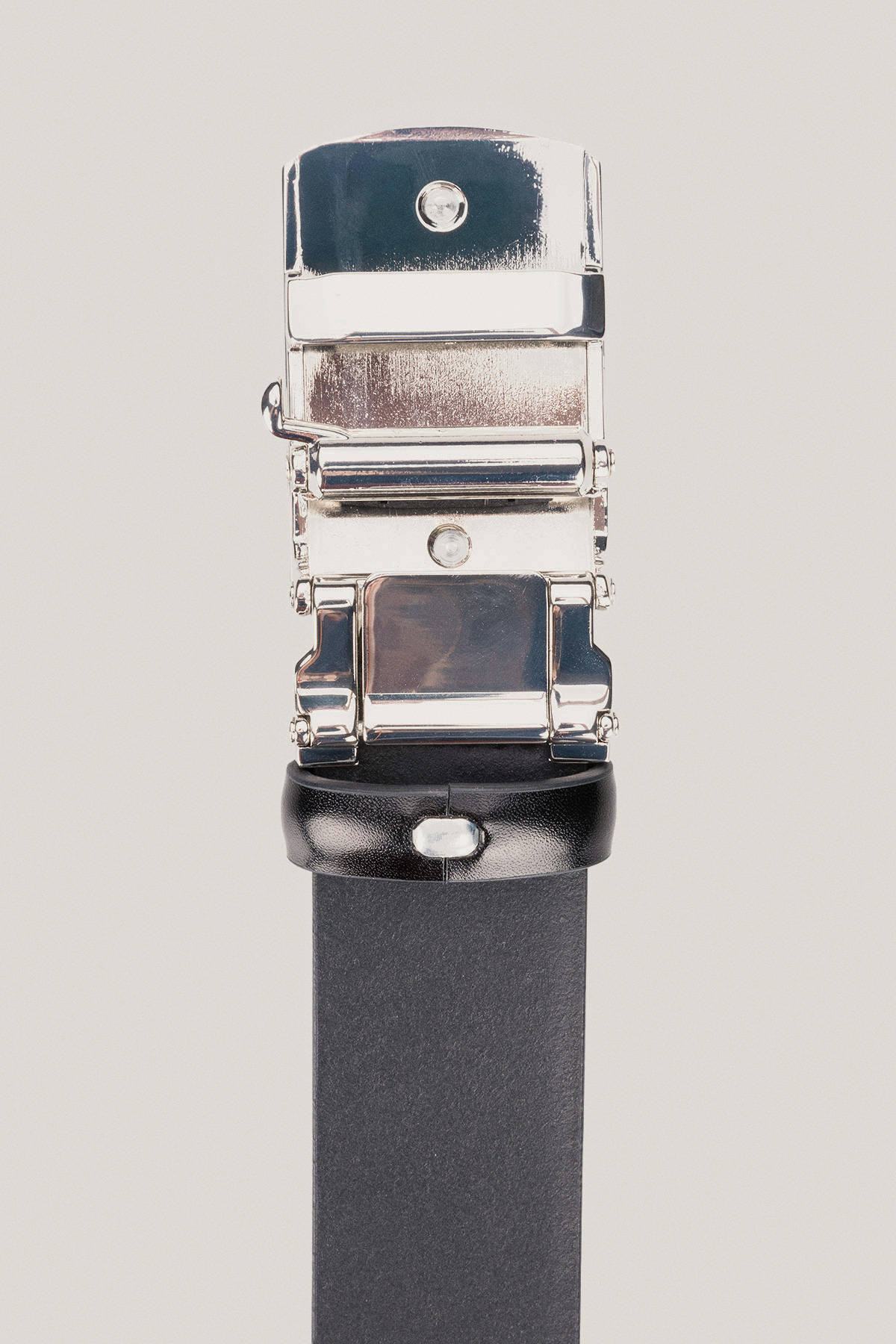 Pasek Skórzany Czarny z Klamrą Automatyczną PM2