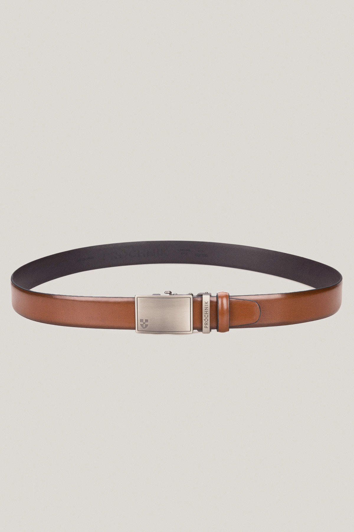 Pasek Skórzany Brązowy z Klamrą Automatyczną PM4