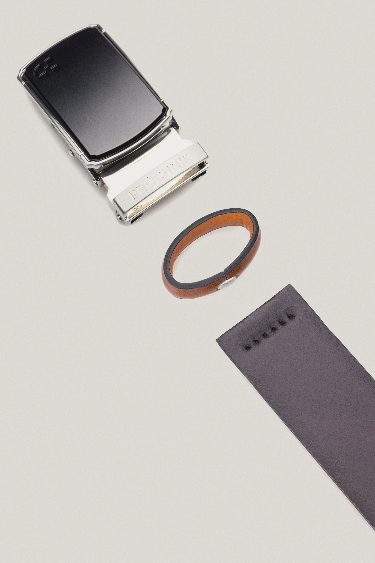 Pasek Skórzany Brązowy z Klamrą Automatyczną PM5