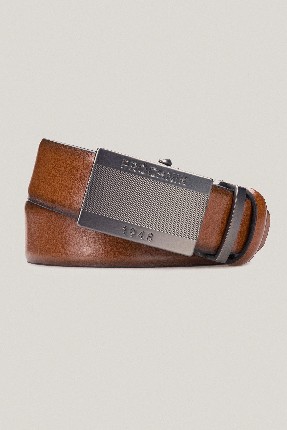 Pasek Skórzany Brązowy z Klamrą Automatyczną PM6