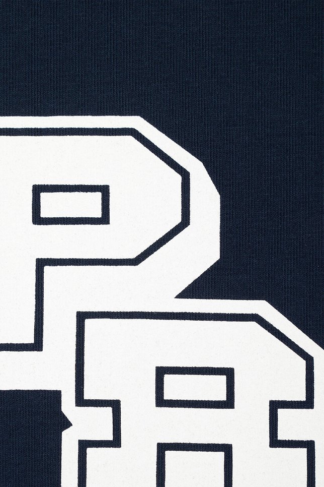 T-shirt Granatowy z Nadrukiem Bawełniany PM1