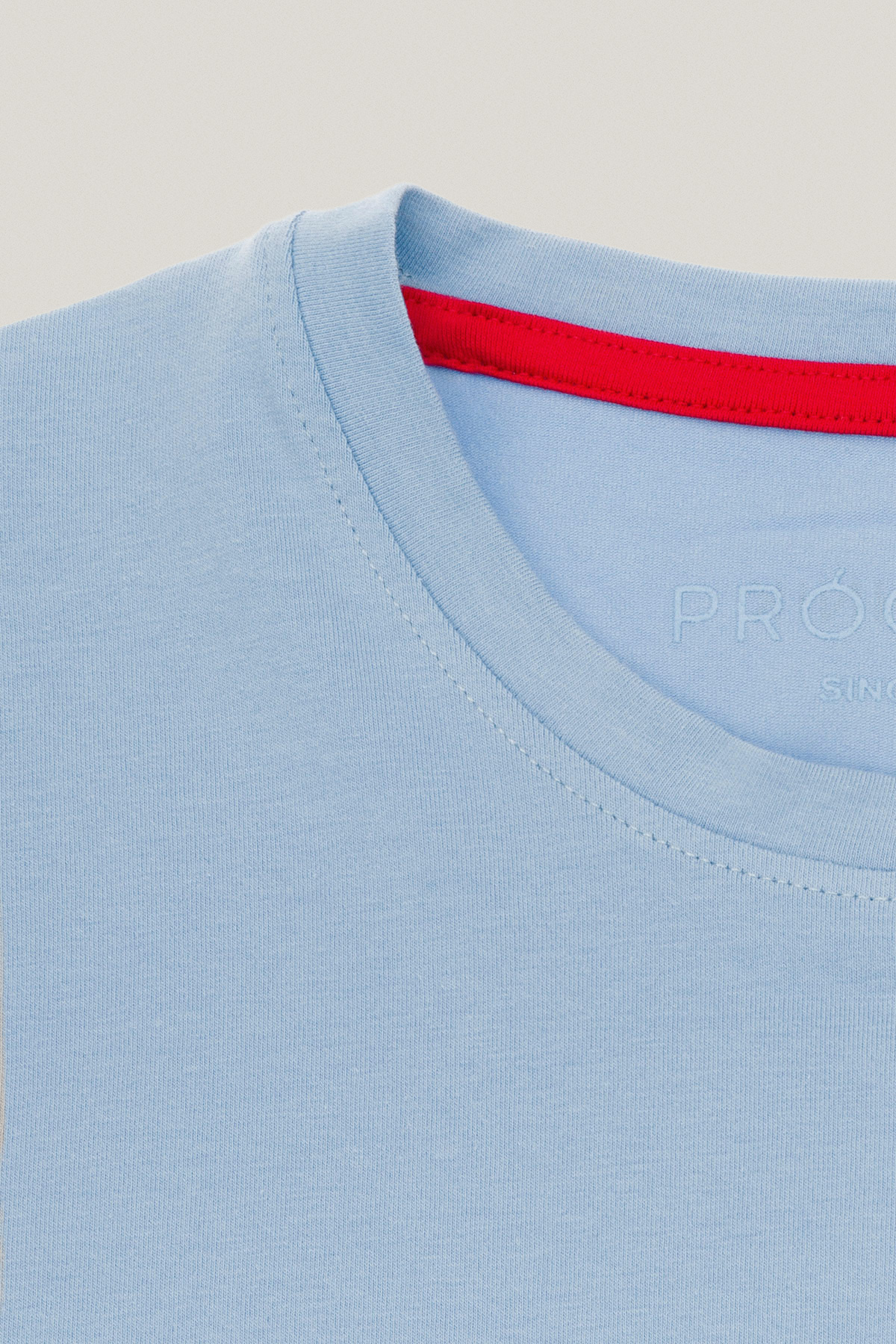 T-shirt Błękitny z Haftem Bawełniany PM2