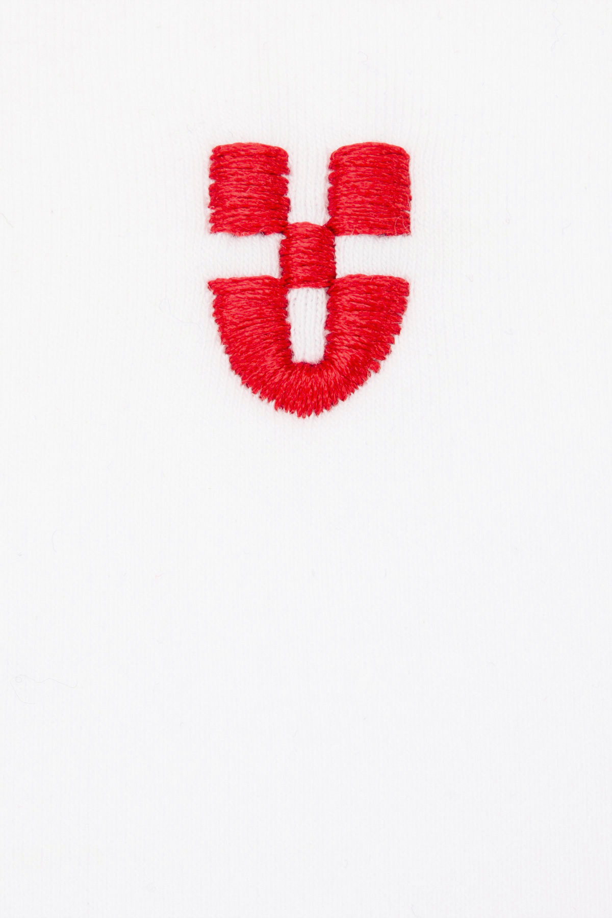 T-shirt Biały z Haftem Bawełniany PM2