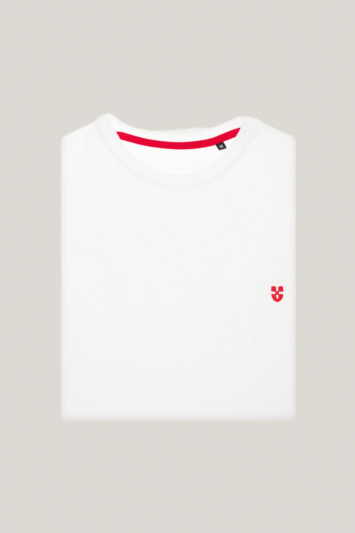 T-shirt Biały z Haftem Bawełniany PM2