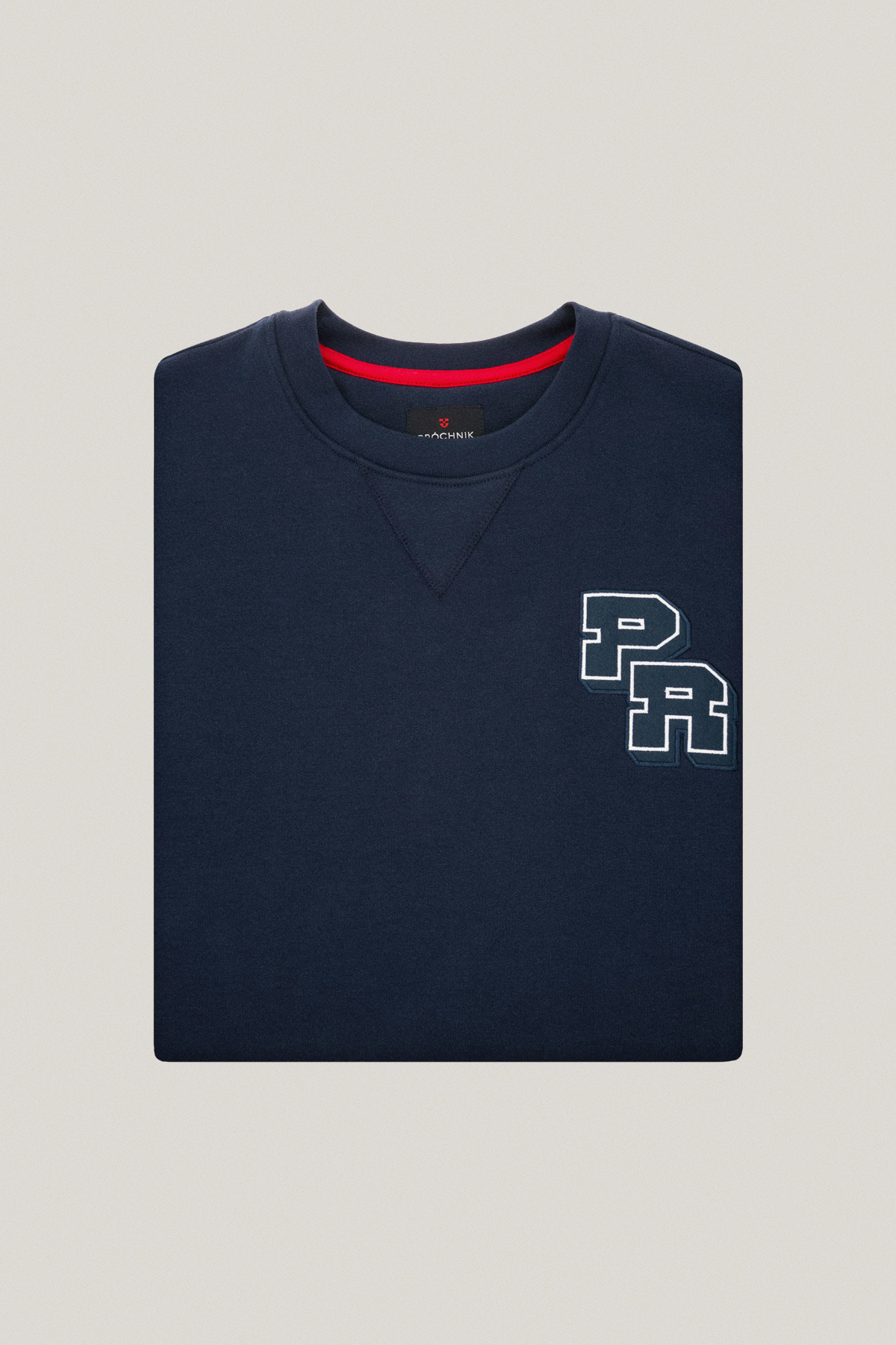 Bluza Nierozpinana Bez Kaptura Granatowa z Naszywkami PM2