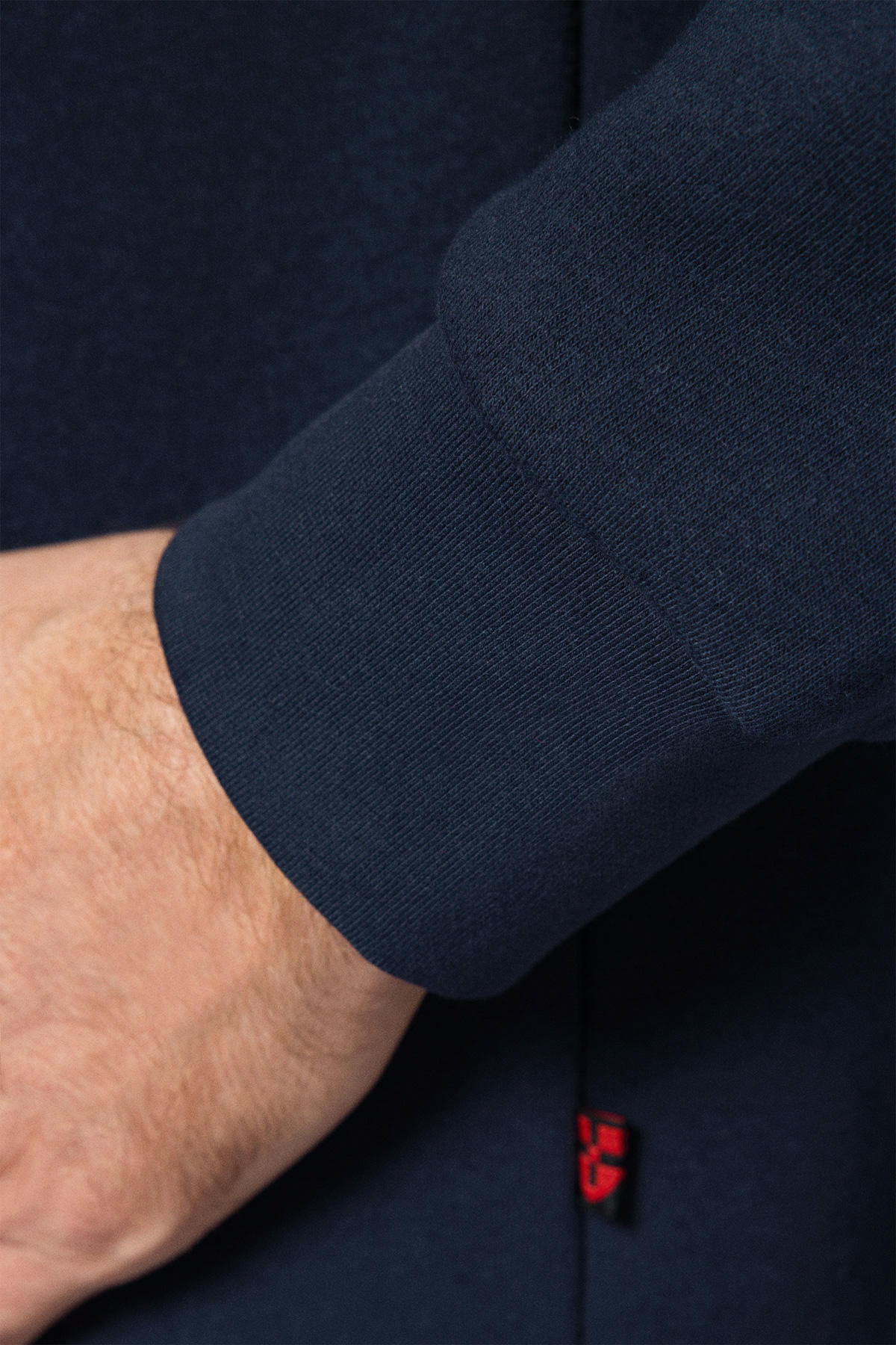 Bluza Nierozpinana Bez Kaptura Granatowa z Naszywkami PM2