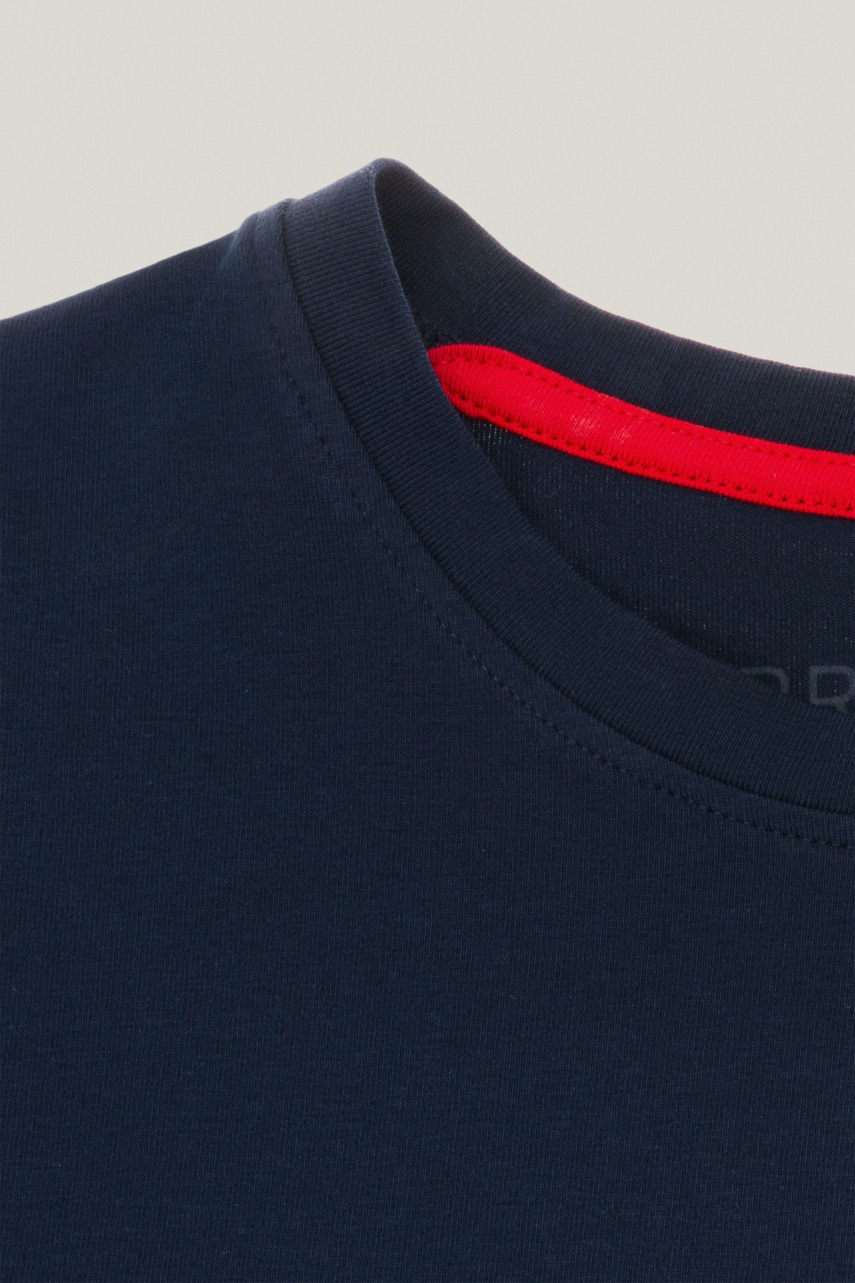T-shirt Granatowy z Haftem Bawełniany PM2