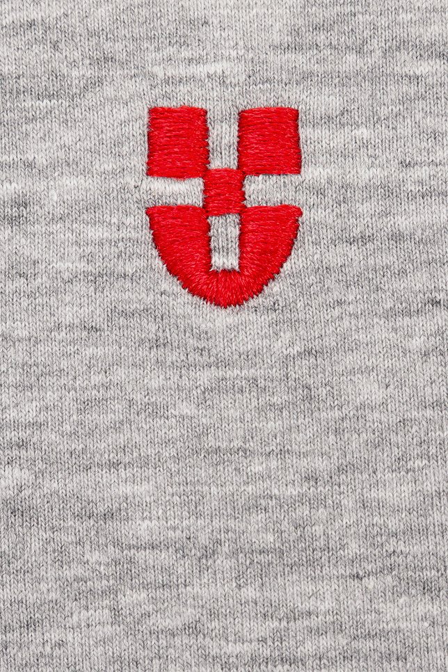 T-shirt Szary z Haftem Bawełniany PM2