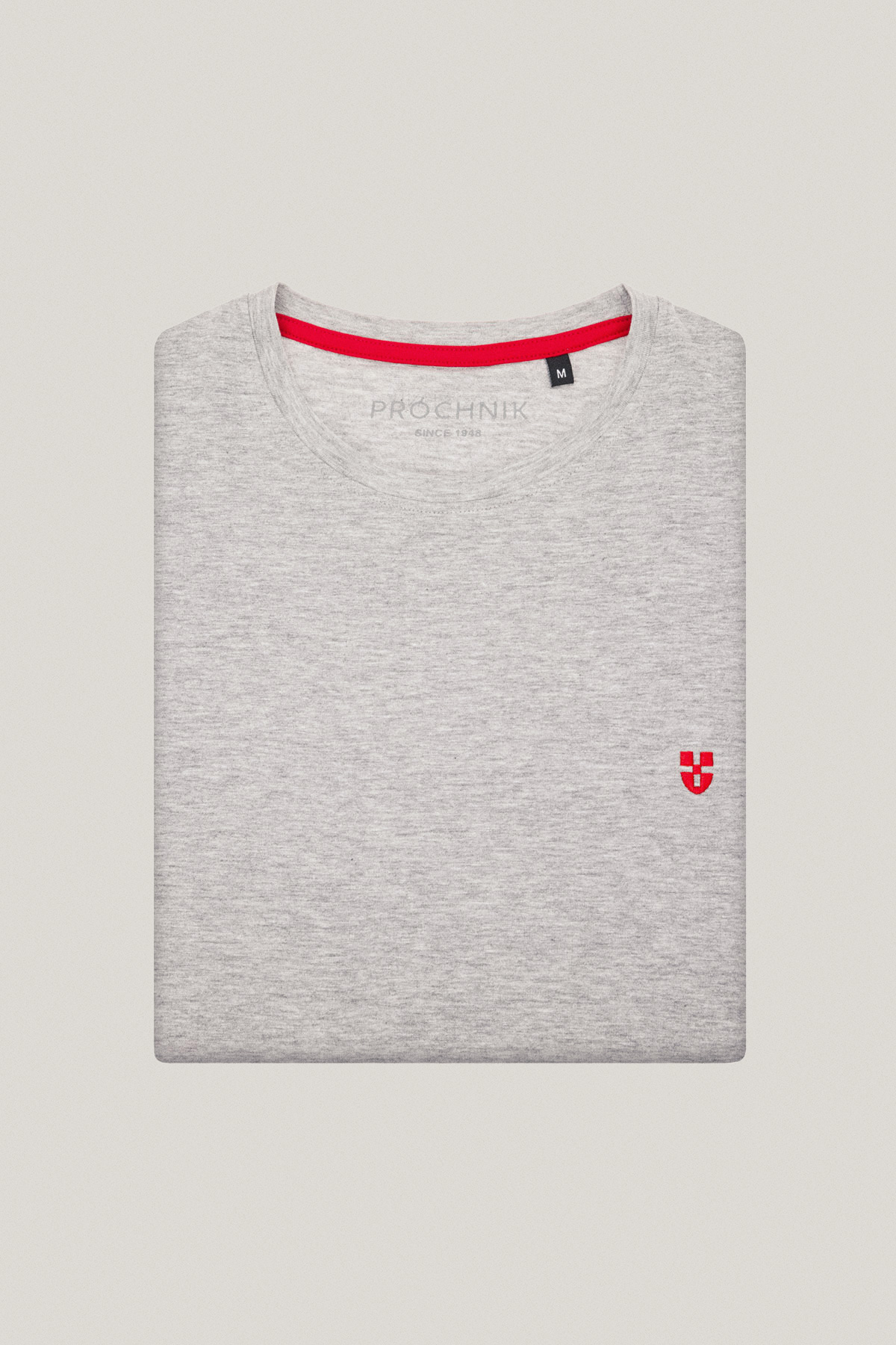 T-shirt Szary z Haftem Bawełniany PM2