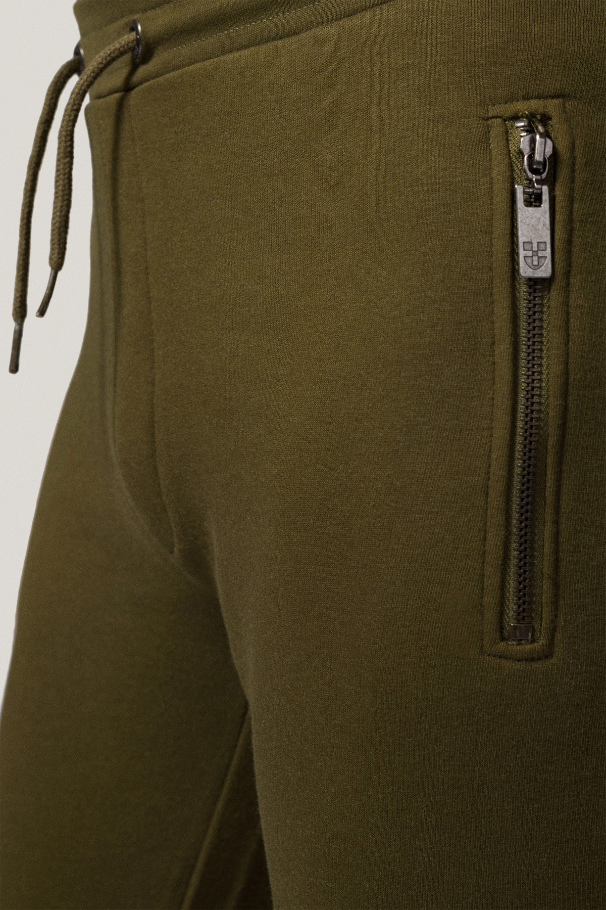 Spodnie Dresowe Zielone z Haftem Bawełniane PM2
