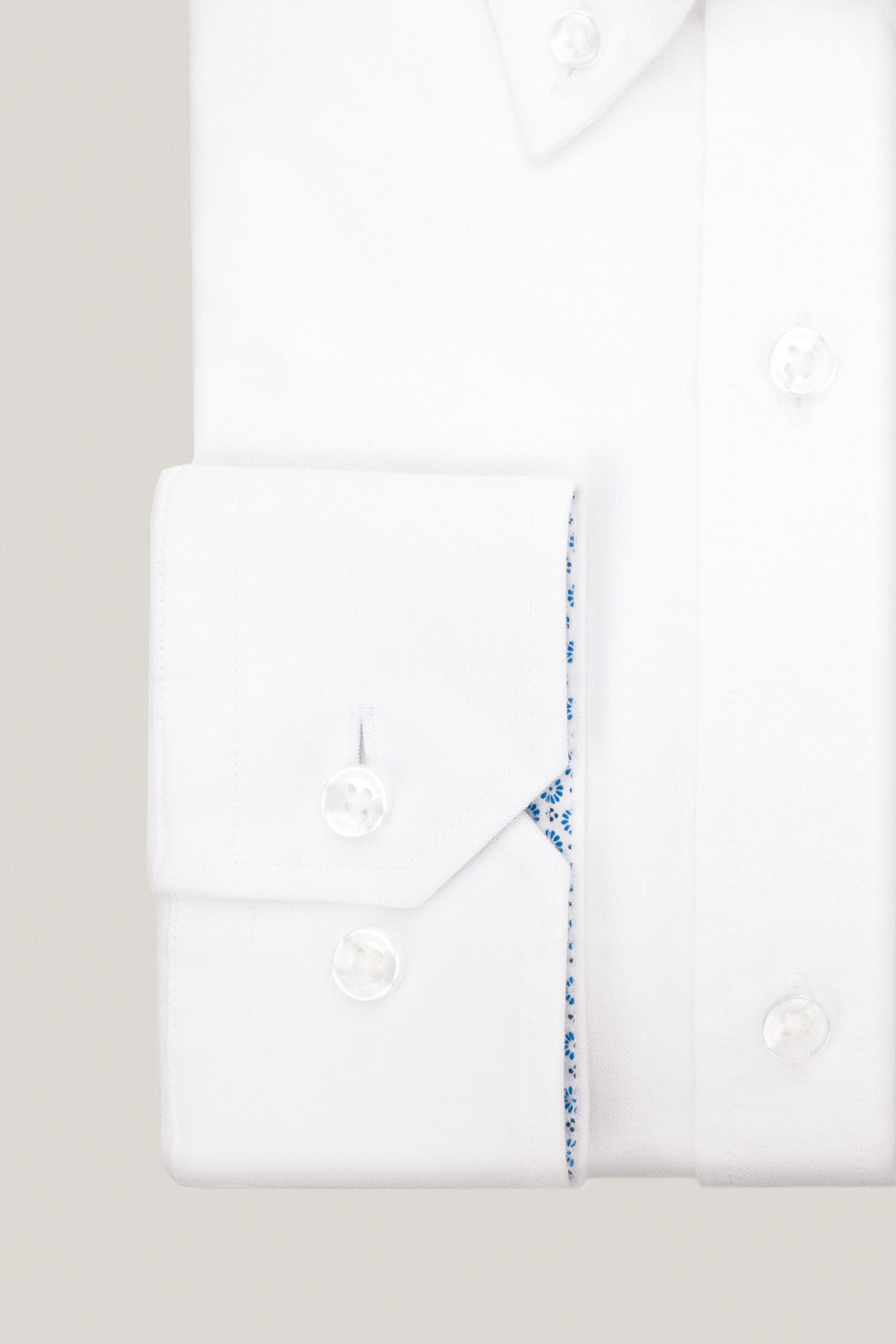 Koszula Biała z Bawełny z Długim Rękawem PM38